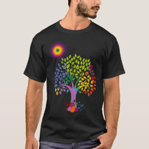 Der farbenfrohe Baum, der der Erde Leben gibt, sto T-Shirt