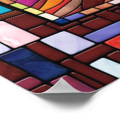 Der farbenfrohe Baum Mosaik Kunst Poster (Ecke)