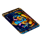 Der farbenfrohe blaue Elefant Ganesh Magnet (Rechte Seite)