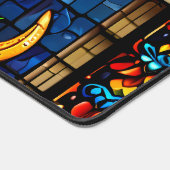 Der farbenfrohe blaue Elefant Ganesh Schreibtischunterlage (Ecke)