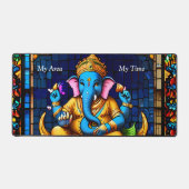 Der farbenfrohe blaue Elefant Ganesh Schreibtischunterlage (Vorderseite)