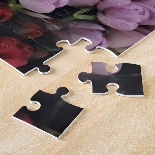 Der farbenfrohe Blumengarten im Blühen, harte Puzzle (Seite)