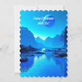 Der farbenfrohe Drache speichert die Datumskarten Einladung (Rückseite)