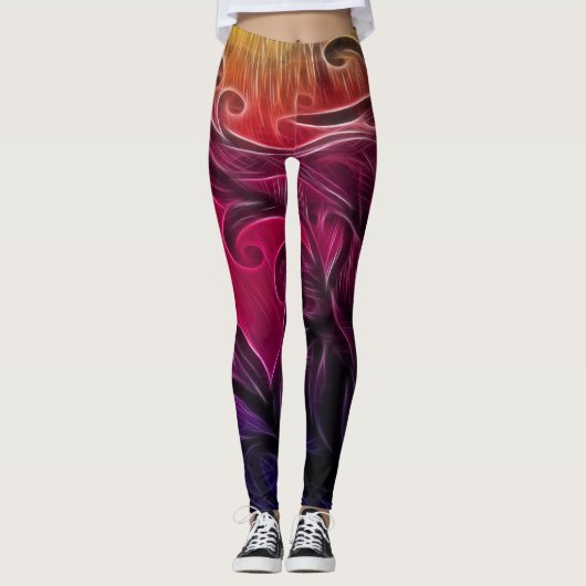 Der farbenfrohe Garten Leggings (Vorderseite)