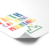 Der farbenfrohe Glaube kann das Bergposter bewegen Poster (Ecke)