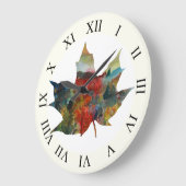 Der farbenfrohe Herbst, die leaf Art Wall Große Wanduhr (Winkel)