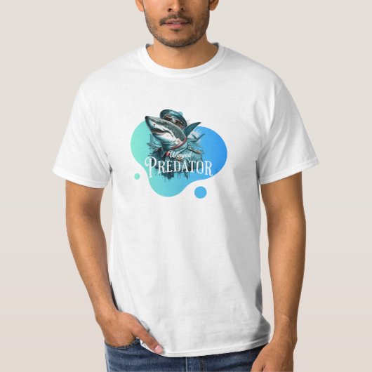 Der farbenfrohe Illustrationsgeflügelte Raubtier-T T-Shirt (Vorderseite)