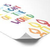 Der farbenfrohe Jesus ist das Licht des Weltplakat Poster (Ecke)