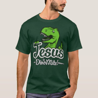 Der farbenfrohe Jesus ist Dino Mite Kids Christlic T-Shirt