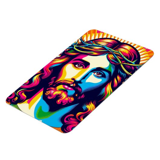 Der farbenfrohe Jesus-Magnet! Magnet (Linke Seite)