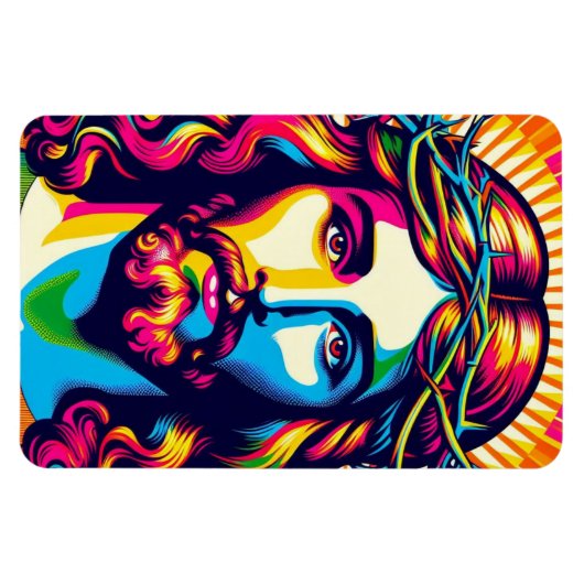 Der farbenfrohe Jesus-Magnet! Magnet (Horizontal)