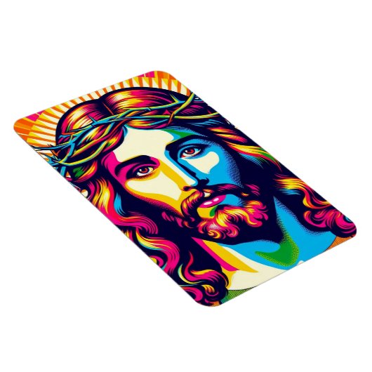 Der farbenfrohe Jesus-Magnet! Magnet (Rechte Seite)