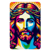 Der farbenfrohe Jesus-Magnet! Magnet (Vertikal)