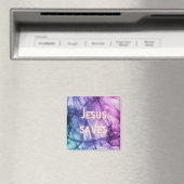Der farbenfrohe Jesus Rette Magnet (In Situ (Geschirrspüler))