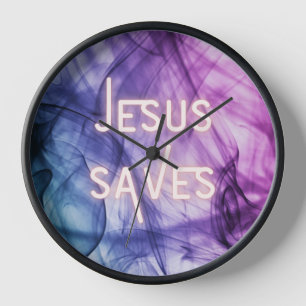 Der farbenfrohe Jesus Rette Uhr