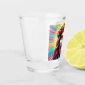 Der farbenfrohe Jesus schoss eine Brille! Schnapsglas (Links)