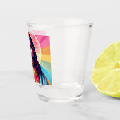 Der farbenfrohe Jesus schoss Glas! Schnapsglas (Rechts)