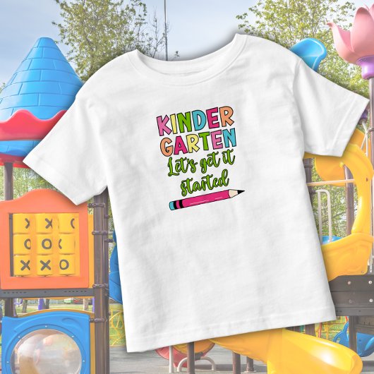 Der farbenfrohe Kindergarten Lasse los - Erster Kleinkind T-shirt