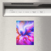 Der farbenfrohe, luftige Engel auf der Vorderseite Magnet (In Situ (Geschirrspüler))