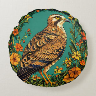 Der farbenfrohe Montagu-Vogel Rundes Kissen