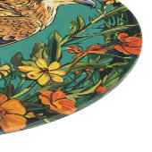 Der farbenfrohe Montagu-Vogel Schneidebrett (Ecke)
