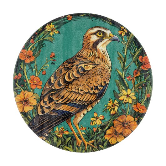 Der farbenfrohe Montagu-Vogel Schneidebrett (Vorderseite)