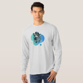 Der farbenfrohe Raubfisch-Langschläfer-T - Shirt (Vorne ganz)