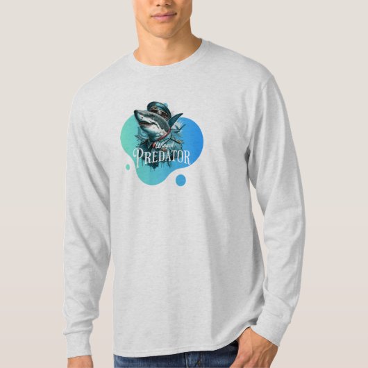 Der farbenfrohe Raubfisch-Langschläfer-T - Shirt (Vorderseite)