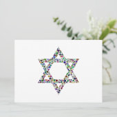 Der farbenfrohe Star von David Einladung (Stehend Vorderseite)