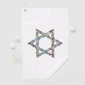 Der farbenfrohe Star von David Golfhandtuch (Insitu)