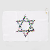 Der farbenfrohe Star von David Golfhandtuch (Horizontal)