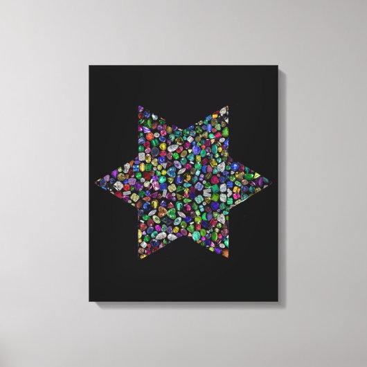 Der farbenfrohe Star von David Leinwanddruck (Vorderseite)