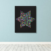 Der farbenfrohe Star von David Leinwanddruck (Insitu (Holzboden))