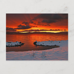 Der farbenfrohe Tahoe Sunrise.. Postkarte