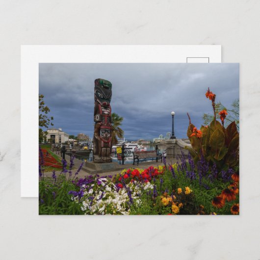 Der farbenfrohe Victoria Harbour Postkarte (Vorne/Hinten)