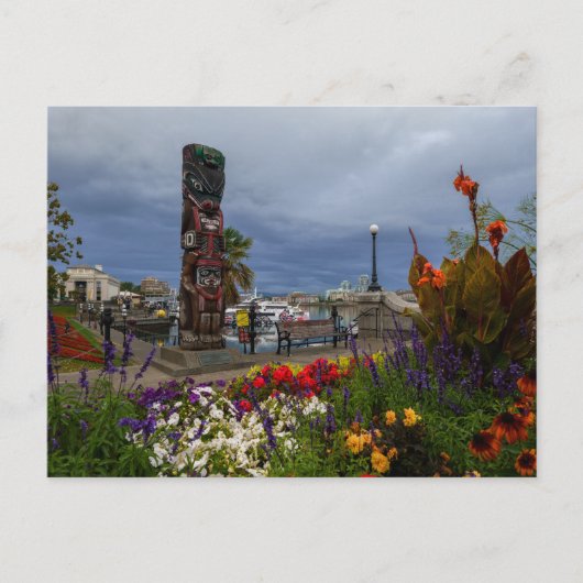 Der farbenfrohe Victoria Harbour Postkarte (Vorderseite)