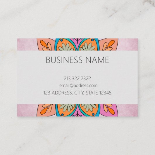 Der farbenfrohe Zirkel Indiens: Ein dekoratives Ma Treuekarte (Rückseite)