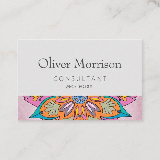 Der farbenfrohe Zirkel Indiens: Ein dekoratives Ma Treuekarte (Vorderseite)