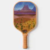 Der Farbstift für die Wüste im Südwesten Zeichne Pickleball Schläger (Vorderseite)