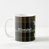 Der Farrell Clan von Irland-Wappen u. Tartan Kaffeetasse (Links)