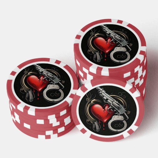 "Der fatale Fehler der Liebe" Pokerchips (Stapel)