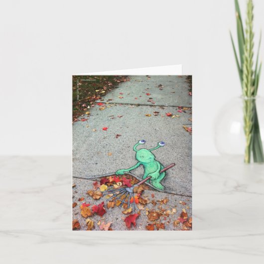 der faule Laubraker Karte (Vorderseite)