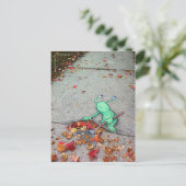 der faule Laubraker Postkarte (Stehend Vorderseite)