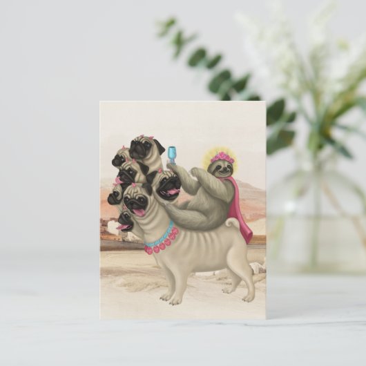 Der Faultier von Babylon Postkarte (Stehend Vorderseite)