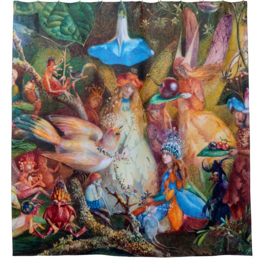 Der Favorit der Fairies, John Anster Fitzgerald Duschvorhang (Vorderseite)