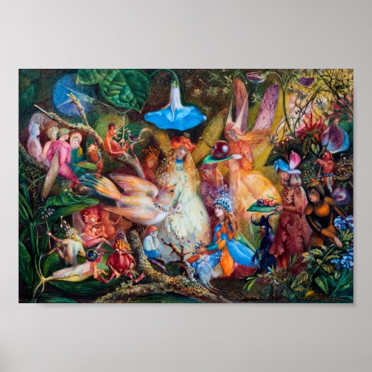 Der Favorit der Fairies, John Anster Fitzgerald Poster (Vorne)
