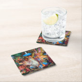 Der Favorit der Fairies, John Anster Fitzgerald Rechteckiger Pappuntersetzer (Vor Ort)