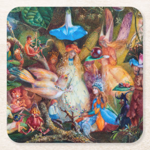 Der Favorit der Fairies, John Anster Fitzgerald Rechteckiger Pappuntersetzer