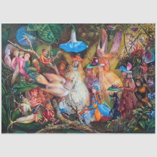Der Favorit der Fairies, John Anster Fitzgerald Seidenpapier (Vorderseite)