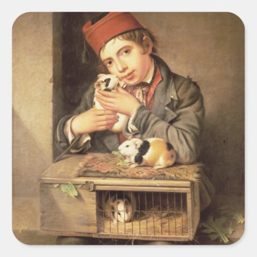 Der Favorit Quadratischer Aufkleber (Vorderseite)